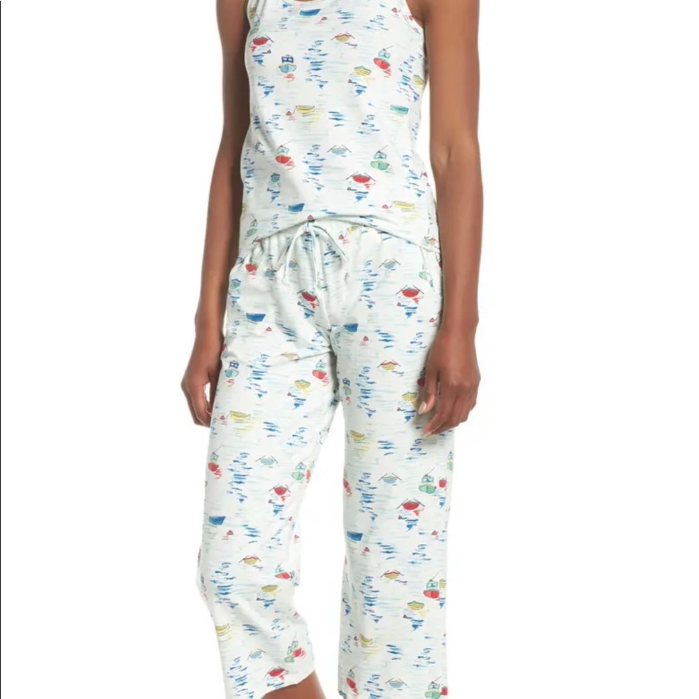 BedHead brand pajamas set in Mendocino print.